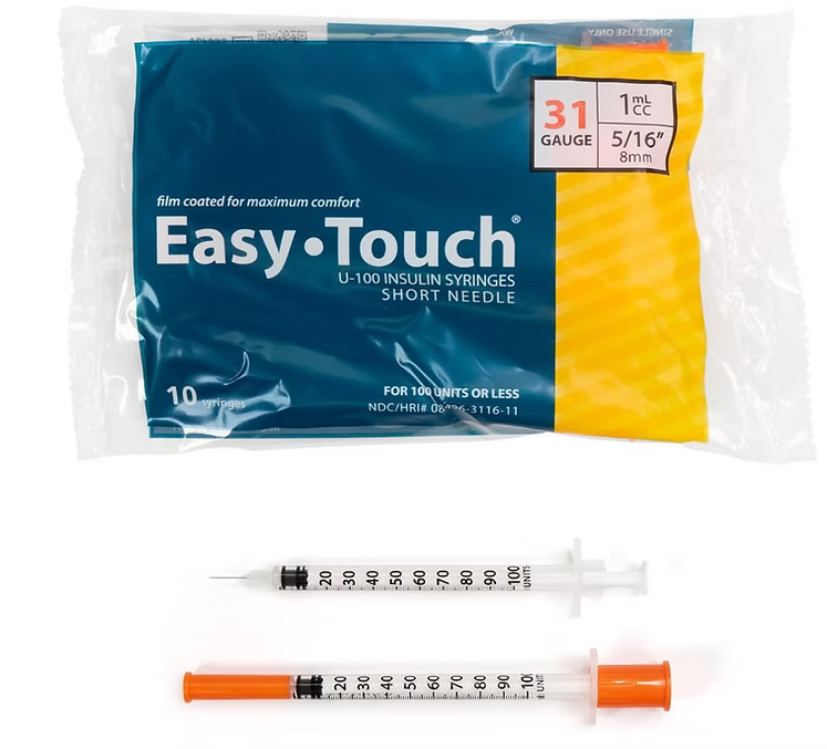1ml Syringe 31G 5/16" - 10 pack